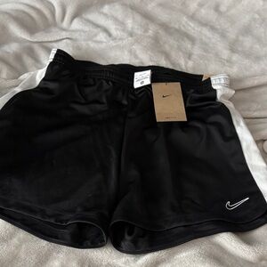 Nike Women's Black and White Athletic Shorts
